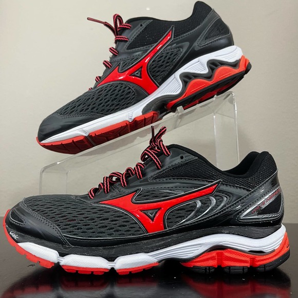 Mizuno Wave Inspire 13 Size 8 Gray Orange Athletic Running Shoes Women's US - Picture 1 of 11